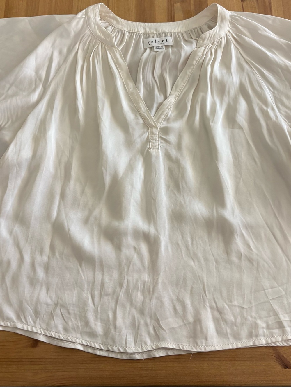 Cream Flutter Sleeve Blouse